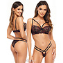Sexy zwart/rode 2-delige lingerie set Rosalinda