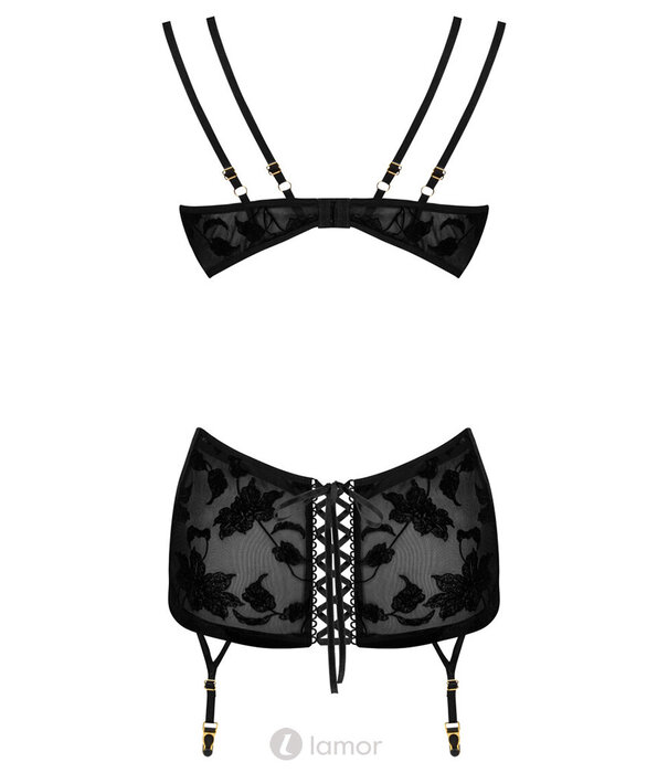 * BEAUTYNIGHT Sexy Jarretelkorset Xiomara van een fijn kant en fluweel