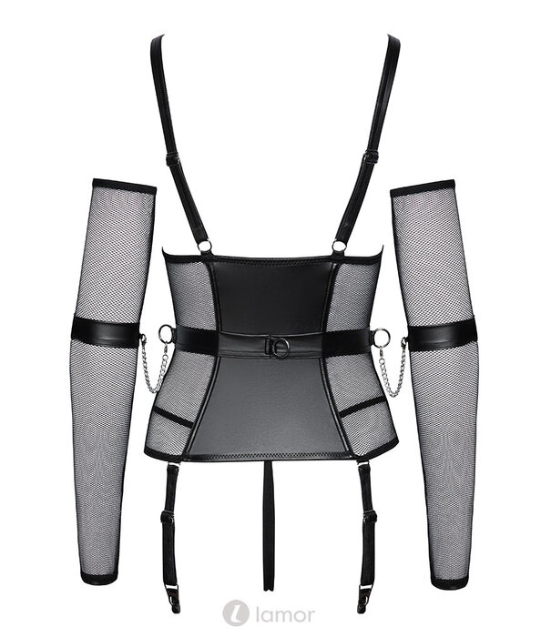 * COTTELLI  Korset van Tule en matlook met sleeves en armboeien