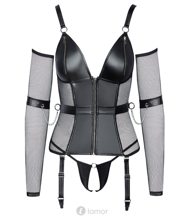 * COTTELLI  Korset van Tule en matlook met sleeves en armboeien