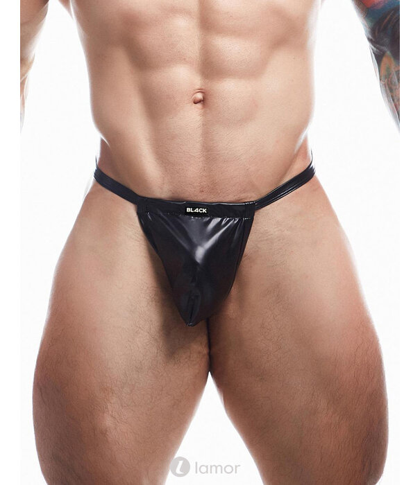 * CUT4MEN Zwarte wetlook Boost String van het merk Cut4Men