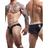 Zwarte Wetlook Bikini Slip van het merk Cut4Men
