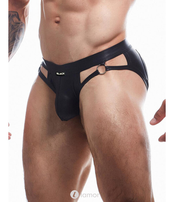 * CUT4MEN Zwarte wetlook Jockstrap van het merk Cut4Men