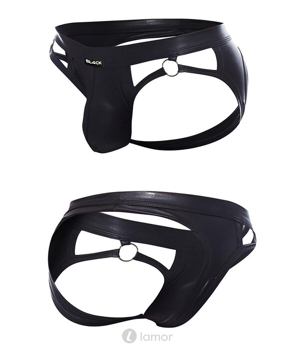 * CUT4MEN Zwarte wetlook Jockstrap van het merk Cut4Men