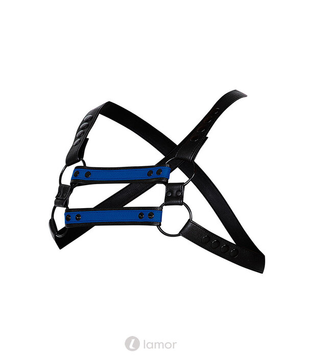 * CUT4MEN 4-way Zwart/blauwe harnas06  van het merk Cut4Men