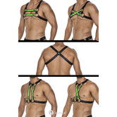 4-way Zwart/Groen harnas06 van het merk Cut4Men