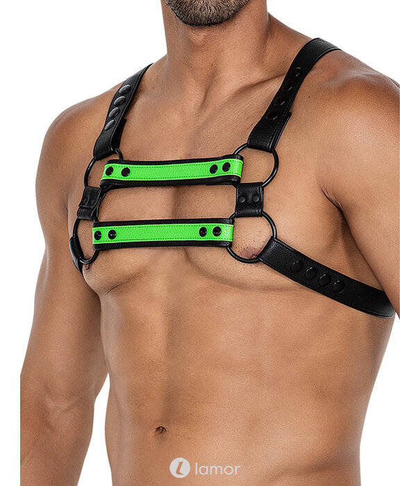 * CUT4MEN 4-way Zwart/Groen harnas06  van het merk Cut4Men