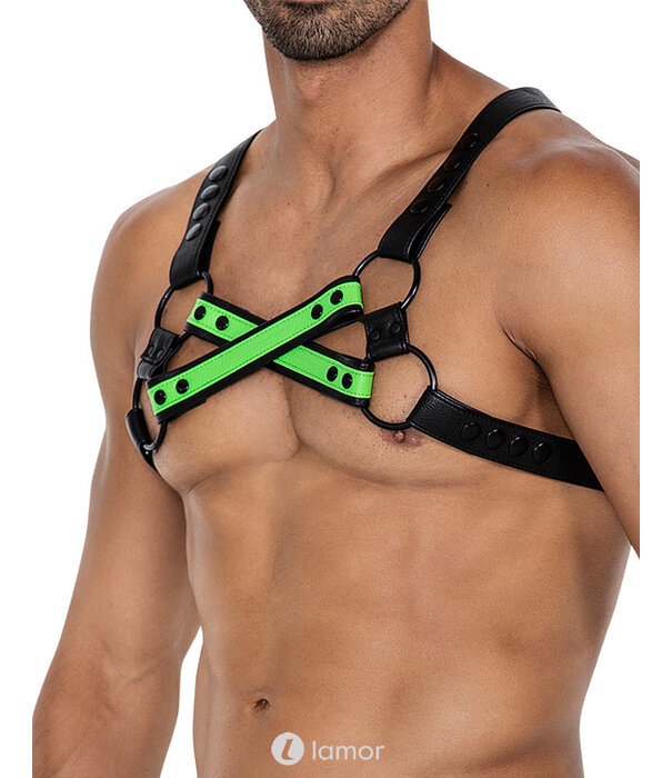 * CUT4MEN 4-way Zwart/Groen harnas06  van het merk Cut4Men