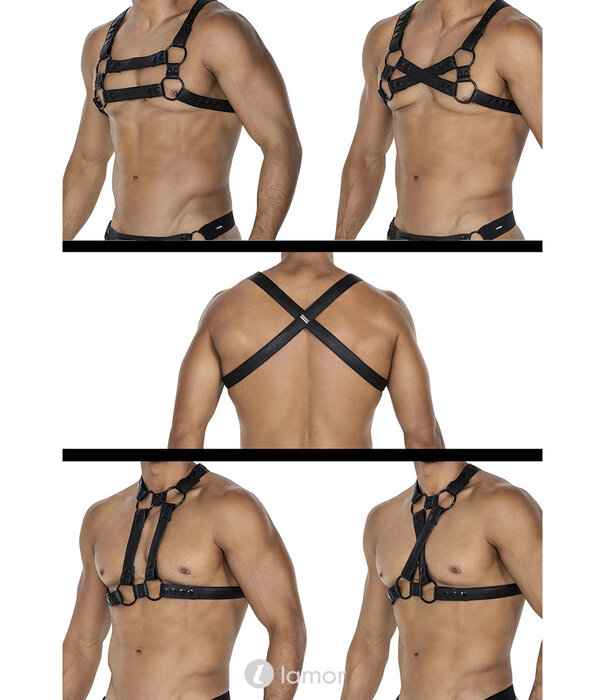 * CUT4MEN 4-way Zwart harnas06  van het merk Cut4Men
