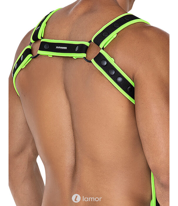 * CUT4MEN Zwart/Groen borstharnas05  van het merk Cut4Men