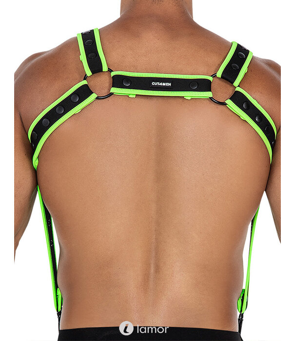 * CUT4MEN Zwart/Groen borstharnas05  van het merk Cut4Men