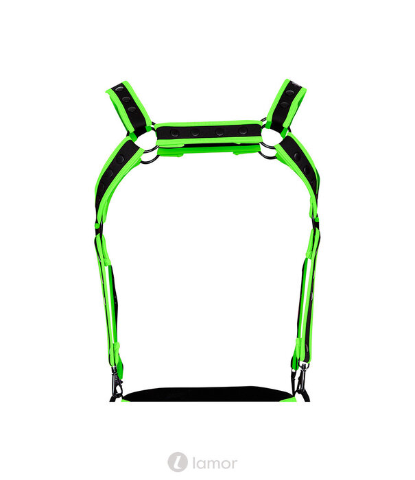 * CUT4MEN Zwart/Groen borstharnas05  van het merk Cut4Men