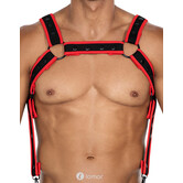 Zwart/Rood borstharnas05  van het merk Cut4Men