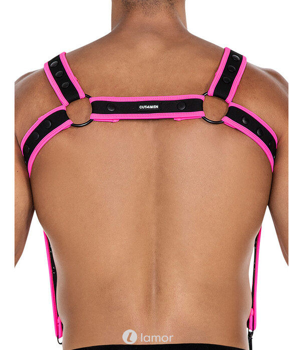 * CUT4MEN Zwart/Roze borstharnas05  van het merk Cut4Men