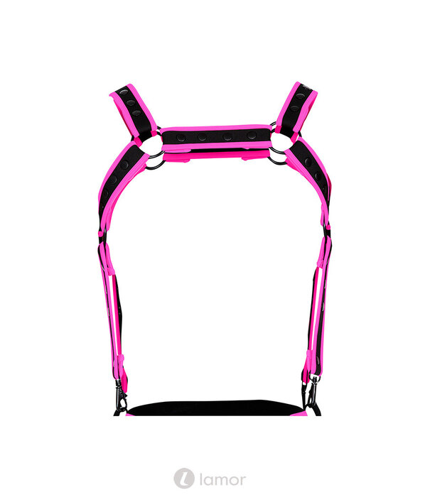 * CUT4MEN Zwart/Roze borstharnas05  van het merk Cut4Men