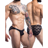 Zwarte kanten Bikini Slip van het merk Cut4Men