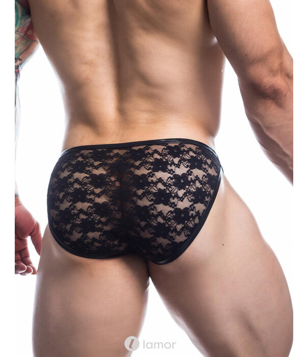 * CUT4MEN Zwarte kanten Bikini Slip van het merk Cut4Men