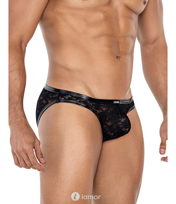 * CUT4MEN Zwarte kanten Bikini Slip van het merk Cut4Men