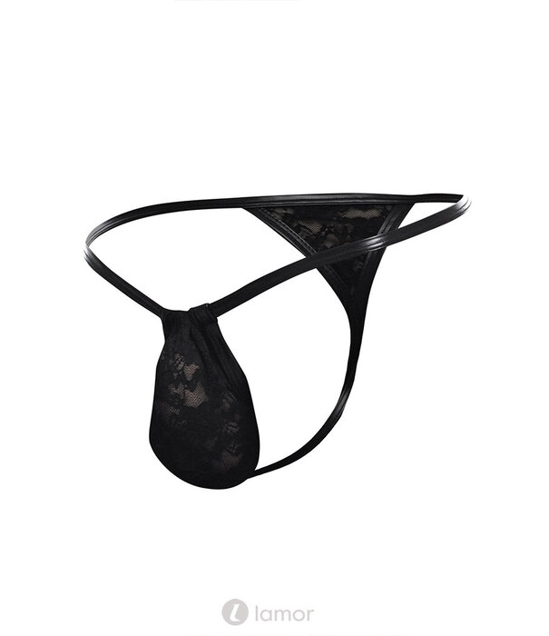 * CUT4MEN Zwarte kanten  G-String van het merk Cut4Men