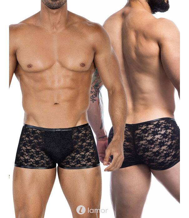 * CUT4MEN Zwarte kanten Boxer van het merk Cut4Men