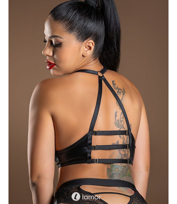 * DARING INTIMATES Wetlook Beha met rits van het merk Daring intimates