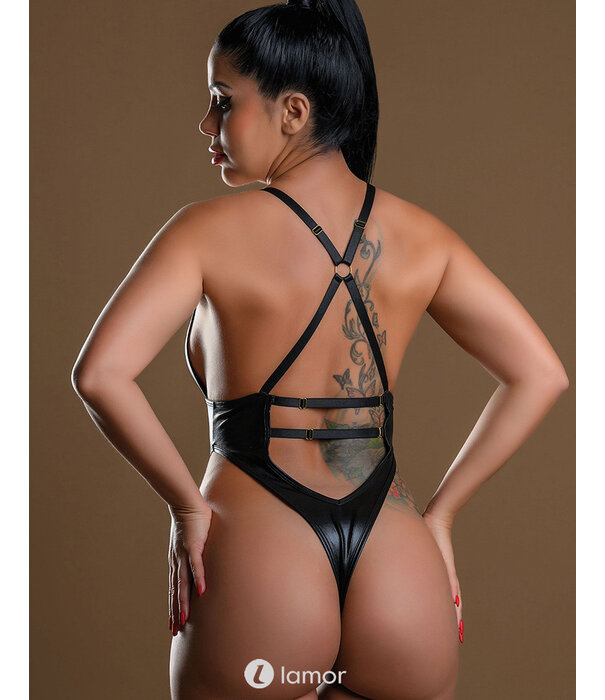 * DARING INTIMATES Wetlook Bodysuit met Ritssluiting van het merk Daring Intimates