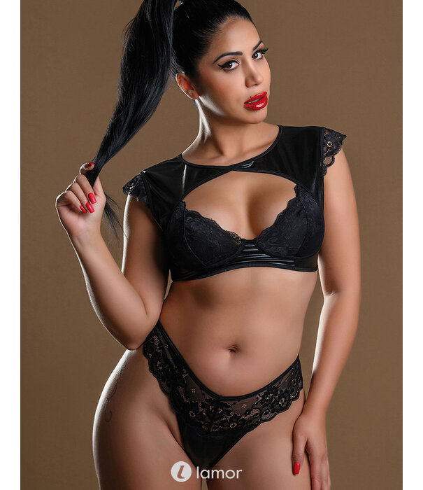 * DARING INTIMATES Set van Wetlook en Kant,van het merk Daring intimates