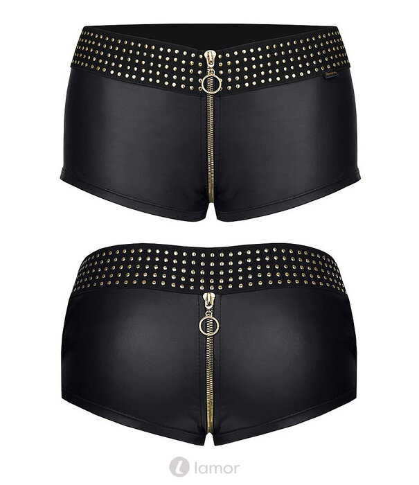 * DEMONIQ Sexy zwarte wetlook  short Michelle