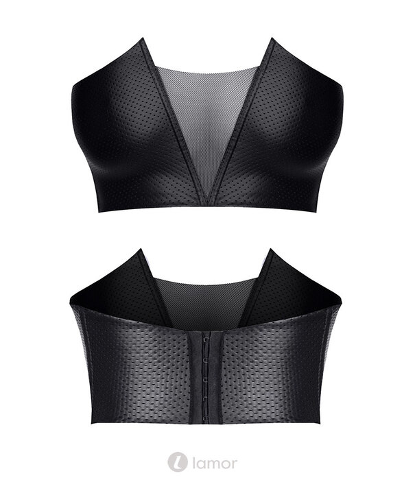 * DEMONIQ Sexy geperforeerde lederlook top van het merk Demoniq