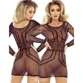 Zwart net jurk Shine van Provocative.