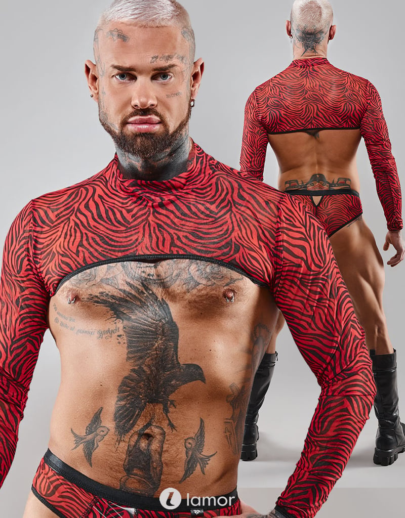 * RFP Rood/zwart heren Croptop, Leonel001 afbeelding