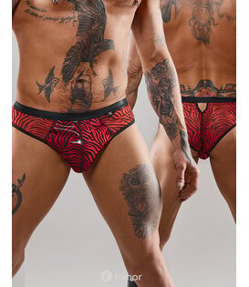 Rood/Zwarte Braziliaanse heren slip, Samuel001