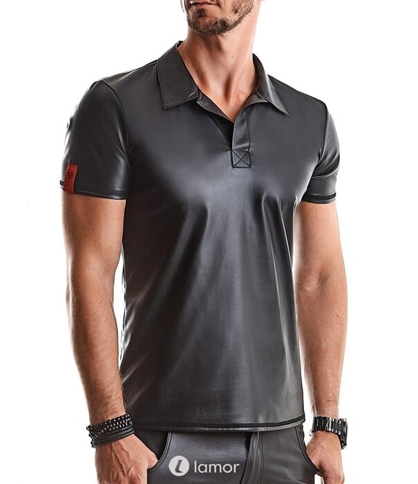 * RFP Wetlook overhemd  met opstaande kraag van het merk RFP