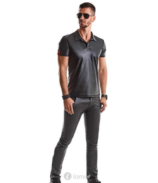 * RFP Wetlook overhemd  met opstaande kraag van het merk RFP