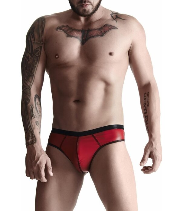 * RFP Slip,gemaakt  van rekbaar matwetlook Materiaal. Brede elastische band. Met Big Boss Effect, via een netinzetstuk .