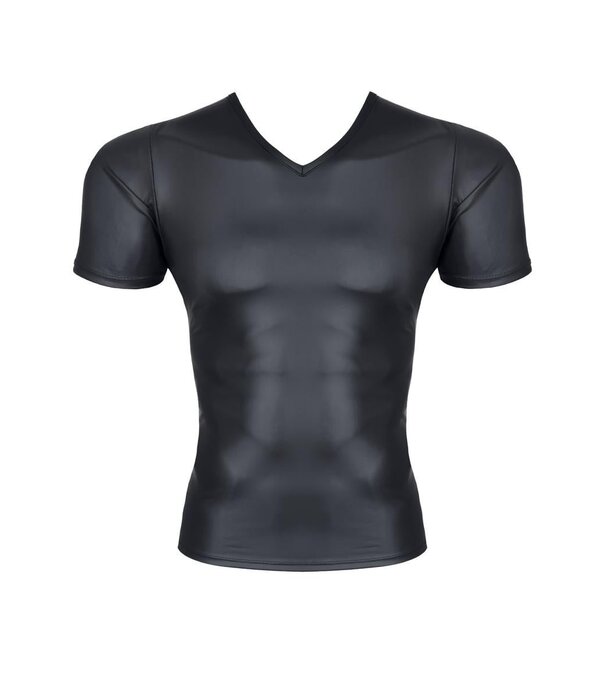 * RFP T-shirt, gemaakt van stretchy mat wetlook materiaal.