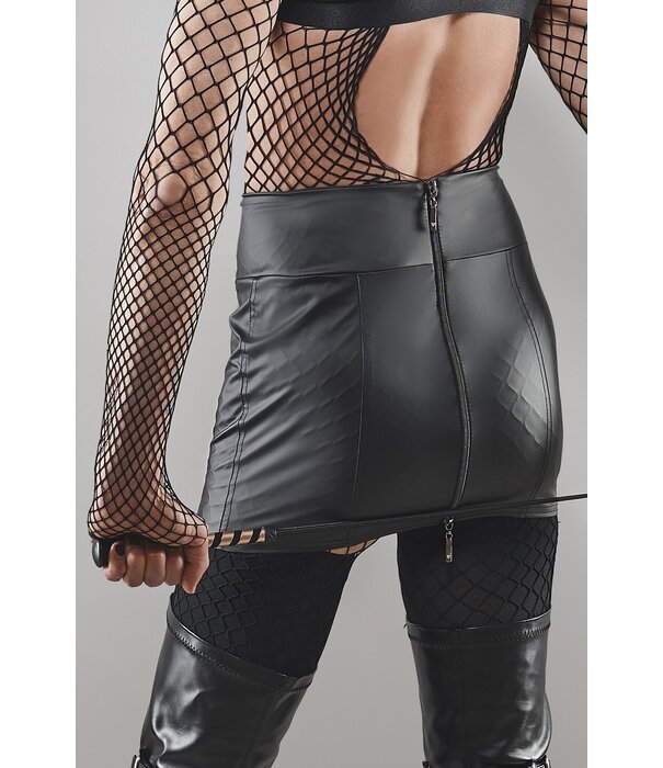 * RFP  Stretch wetlook rokje van het merk Regnes Fetish Planet