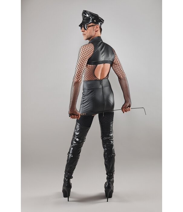 * RFP  Stretch wetlook rokje van het merk Regnes Fetish Planet