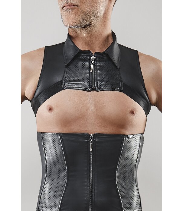 * RFP Korte top in militaire stijl. Met decoratieve ritssluiting aan de voorkant.