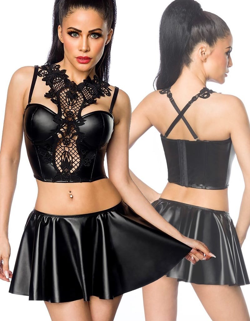* SARESIA Sexy wetlook Gogo setje afbeelding