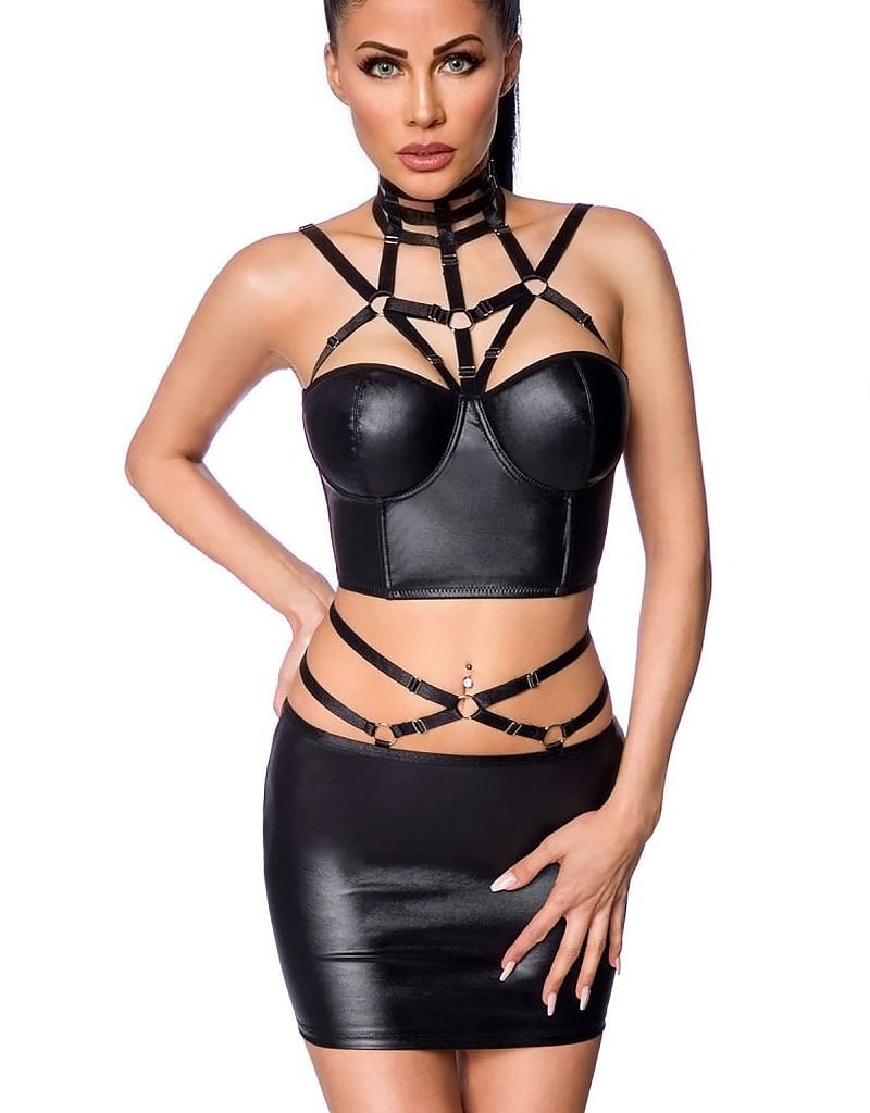 * SARESIA Kinky wetlook Gogo setje afbeelding