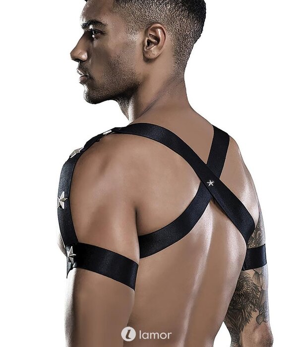 * SARESIA Heren Harnas outfit van elastische banden - Saresia