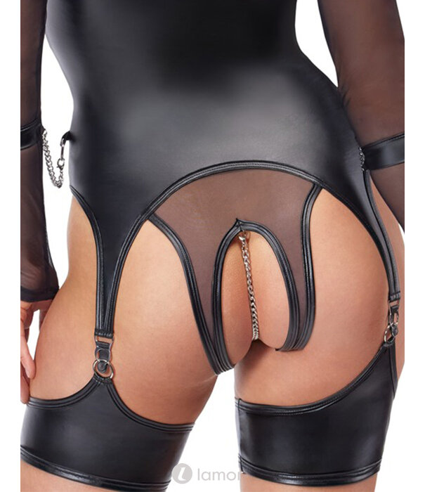 * COTTELLI  Stijlvolle materiaalmix van fijn net en een coole matte look met zilveren accessoires.