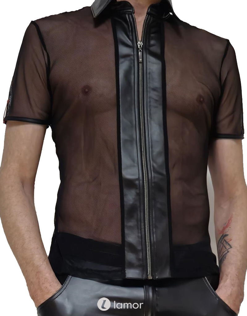 * RFP Mesh/Wetlook Heren Shirt, RMUgo001 afbeelding