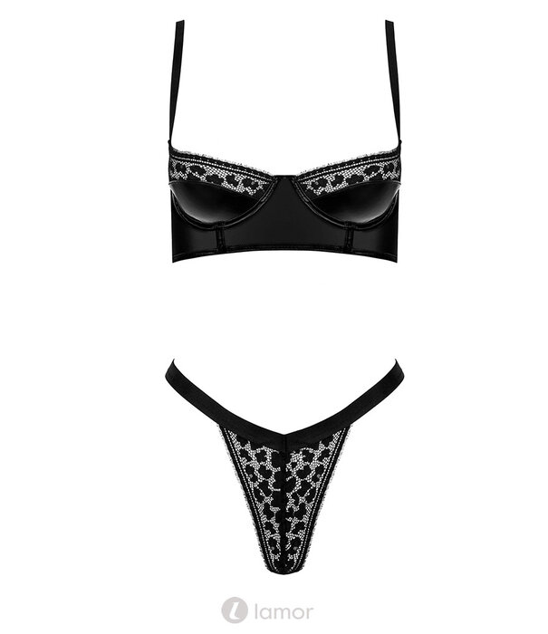 * KOTEK Wetlook BH met Kant & Sexy T-String van het merk Kotek
