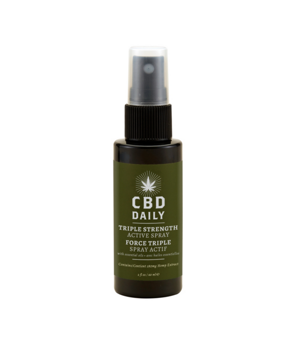 Earthly body CBD Daily Active Spray met Drievoudige Actie - 2 fl oz / 60 ml