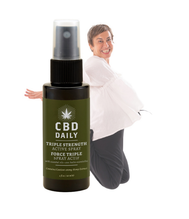 Earthly body CBD Daily Active Spray met Drievoudige Actie - 2 fl oz / 60 ml