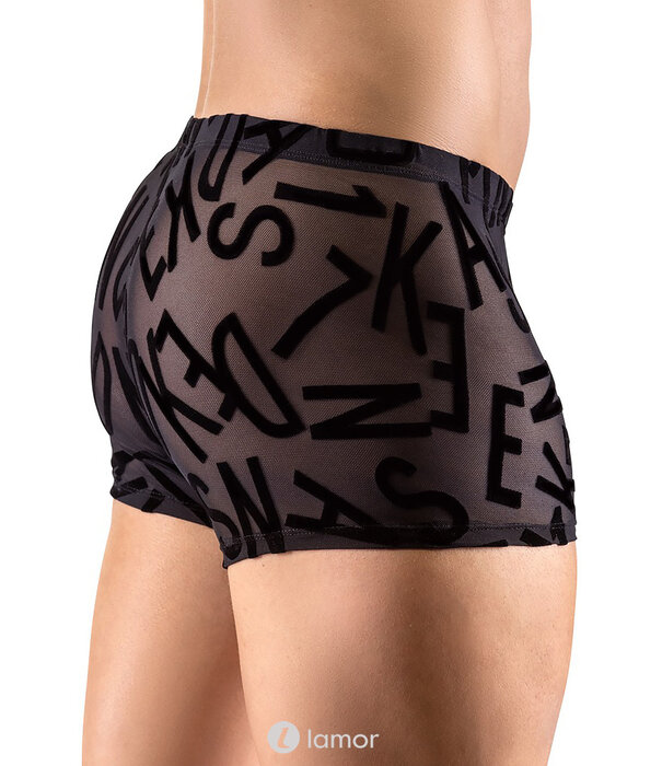 * SVENJOYMENT Transparante Heren boxer met fluwelen letters van SvenJoyment