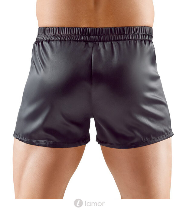 * SVENJOYMENT Zwarte Satijnen Boxer met Comfortband en Voorsluiting – Losse Pasvorm en Hoog Draagcomfort van Svenjoyment