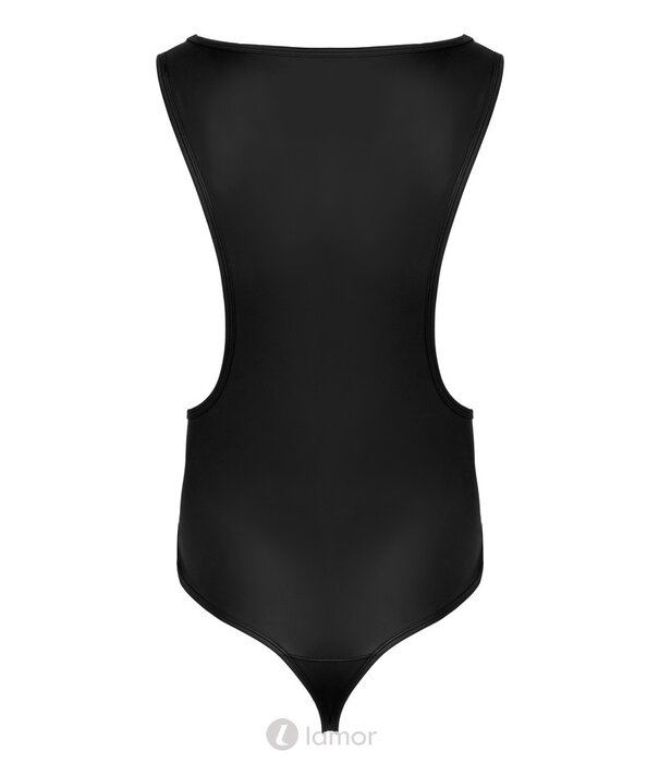 * SVENJOYMENT Zwarte Stringbody in Ringerstyle met Ritsje en Mattlook – Elastisch & Comfortabel Design van Svenjoyment